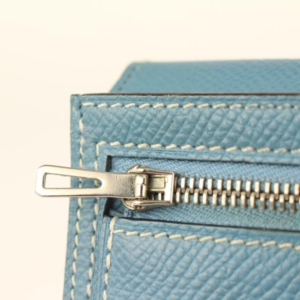 Hermès Blue Jean Bearn Bifold Long Flap 6her721 - Picture 5 of 12